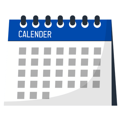 Calendar and clock icon for schedule